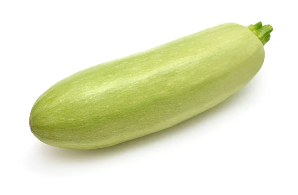 Frisch ein Kürbis Gemüsemark Zucchini ganze isoliert auf whi — Stockfoto