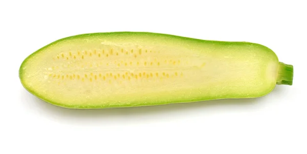 Half vers Squash groente merg courgette geïsoleerd op witte ba — Stockfoto