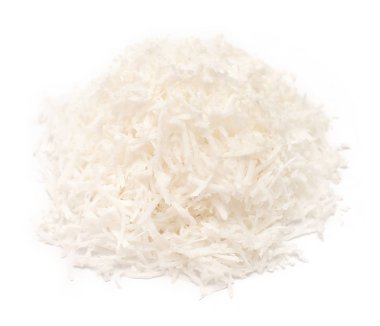 Hindistan cevizi talıçları beyaz arka plan üzerinde izole. Düz yatıyordu, üst vie