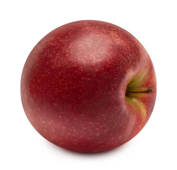 Manzana roja aislada sobre fondo blanco. Alimentos saludables creativos co — Foto de Stock