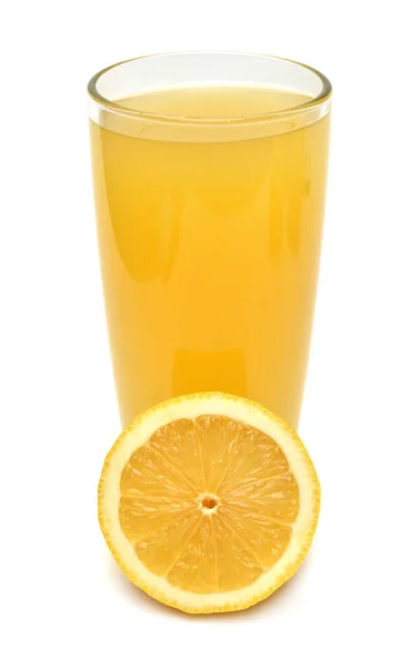 Lemon Slice Juice Fruit Isolated White Background Perfectly Retouched Full — Stock Photo, Image