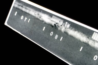 Bir işlemi boru hattı bir yağ ve kimyasal bitki kaynaklı bir bağlantı görüntüsünü x-ışını                               