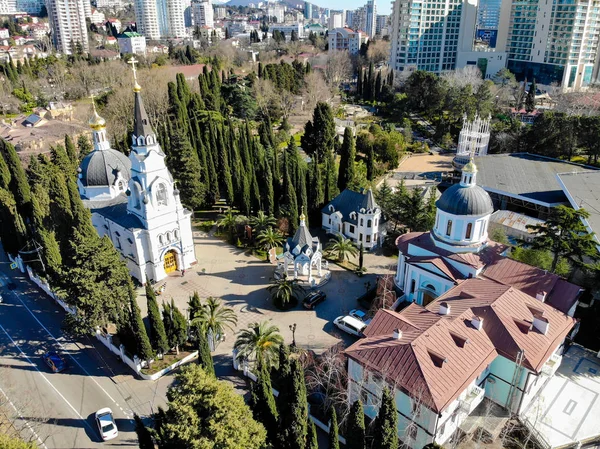 Rosyjski Kościół Prawosławny Katedra Michała Archanioła Soczi Rosja — Zdjęcie stockowe