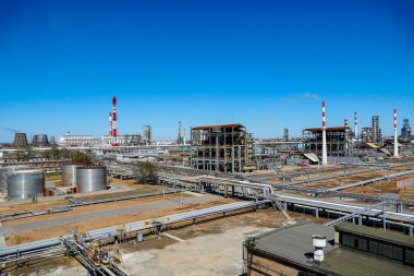 Rusya'nın petrol rafinerisi. ekipman ve hidrokarbon işleme kompleksleri.                               