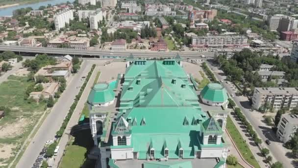 Astrakhan State Opera Ballet Theater Gelegen Het Centrum Van Astrakhan — Stockvideo