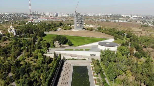 Volgograd Ryssland September 2019 Historiska Och Minnesmärke Komplex Mamaev Kurgan — Stockvideo