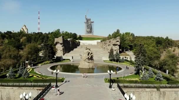 Olgograd Russia September 2019 Historical Memorial Complex Mamaev Kurgan Volgograd — 비디오