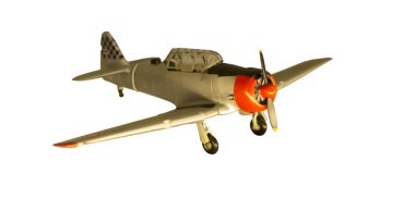 Beyaz izole uçak, askeri savaş uçağı havada.