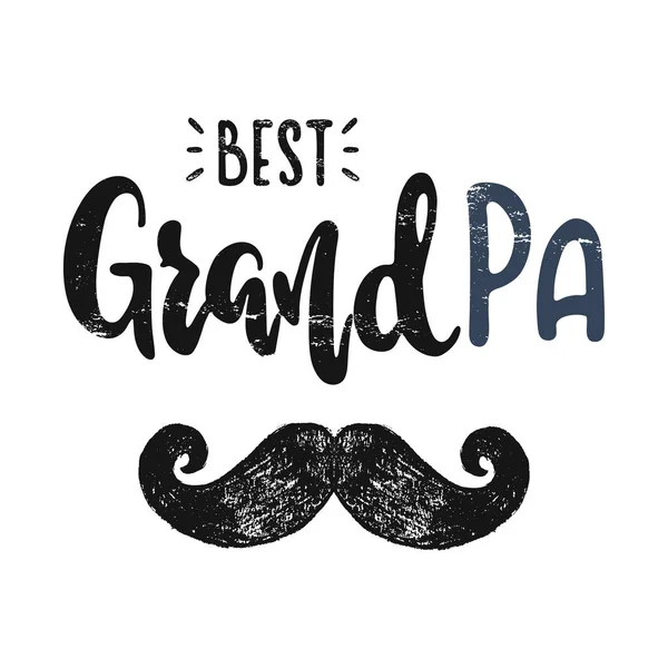 Best Grandpa Vector Hand Drawn Illustration Idea Poster Shirt Lettering — Stock Vector