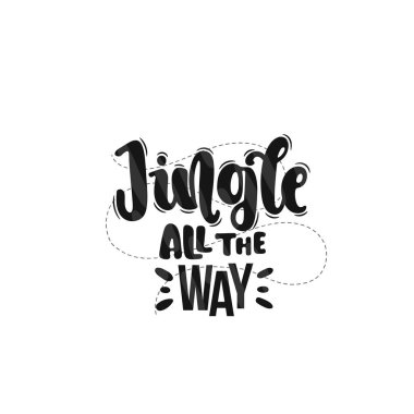 Çizilen illüstrasyon vektör ver. İfadeler Jingle ta yazı. Fikir için poster, kartpostal.