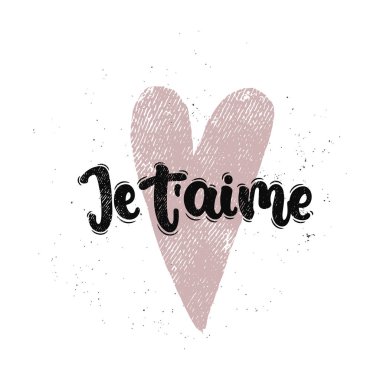 je taime lettering