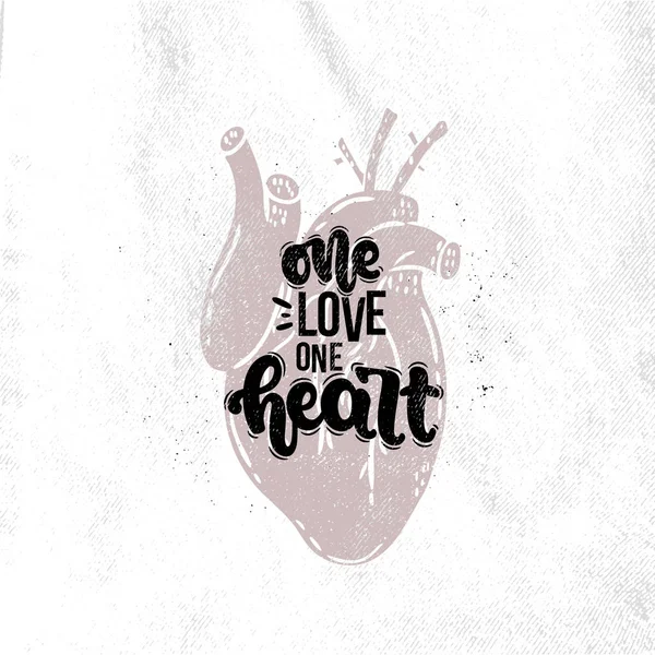 En kärlek ett hjärta — Stock vektor
