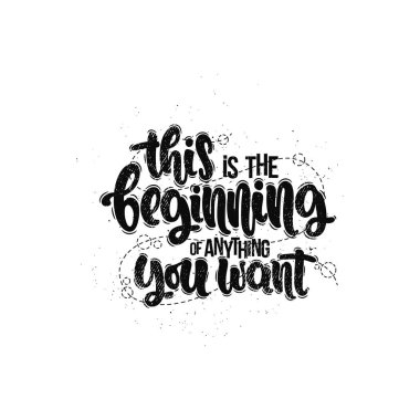 Çizilen illüstrasyon vektör ver. İstediğin her şeyi başından bu ifadeler yazı. Fikir için poster, kartpostal.