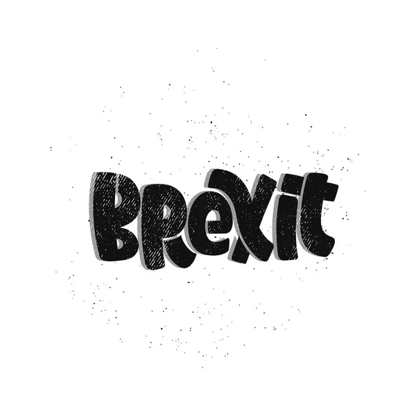 Ilustración Dibujada Mano Vectorial Frases Letras Brexit Britannia Idea Para — Vector de stock