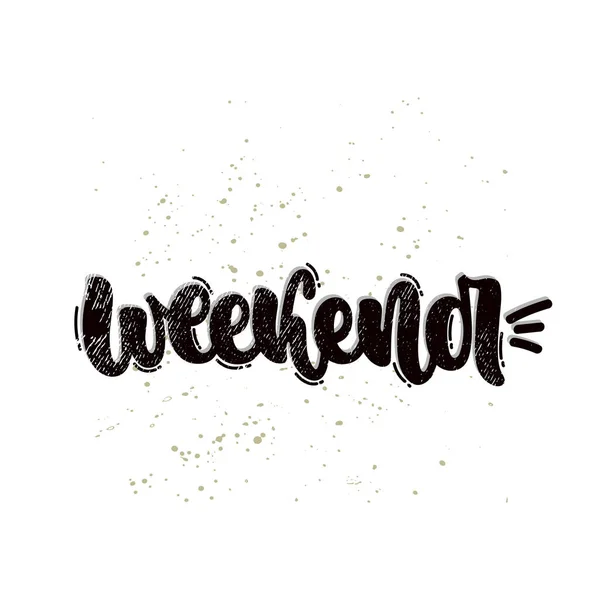 Weekend lettering vector — Stock Vector