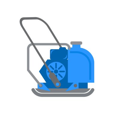Vibratory Plate Compactors vector flat icon. Rammer. clipart