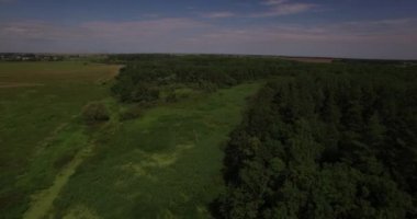 Güzel yaz manzara havadan görünümü
