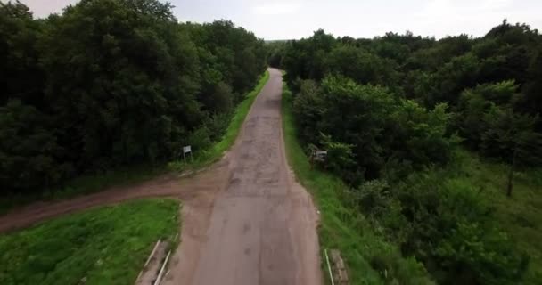 Bela paisagem florestal vista aérea — Vídeo de Stock