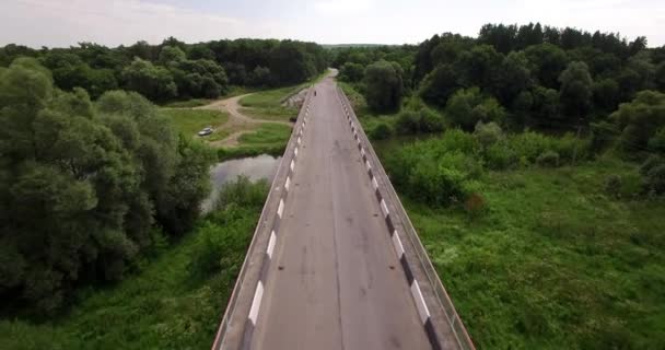 Letecký pohled na krásné lesní krajina — Stock video