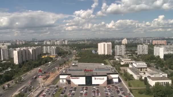 Zoom çekim ile panoramik şehir video — Stok video