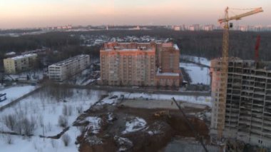 Şehir panoramik kış video