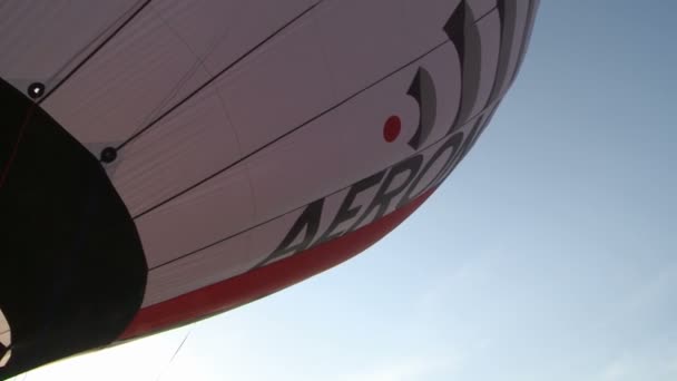 Ballon réfléchissant dans l'eau qui vole au-dessus — Video