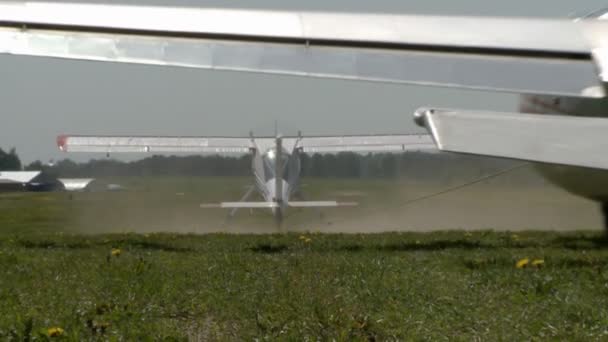 飞机起飞视图煮天 — 图库视频影像