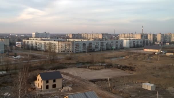 Luftbild eines Stadtviertels — Stockvideo