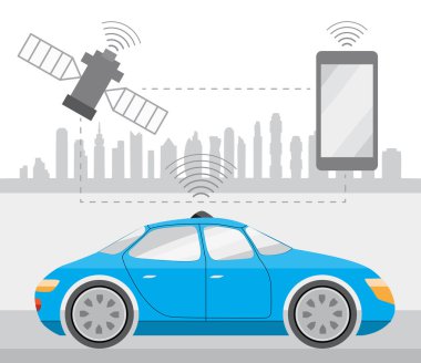 Sürücüsüz robot kendi kendine sürüş otomatik City