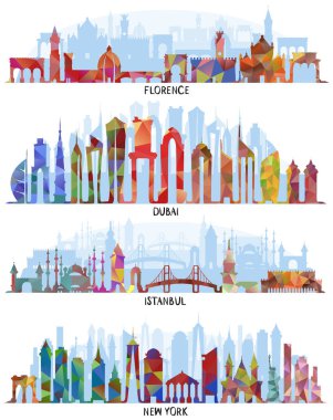 Floransa, Dubai, New York ve İstanbul arka planlar
