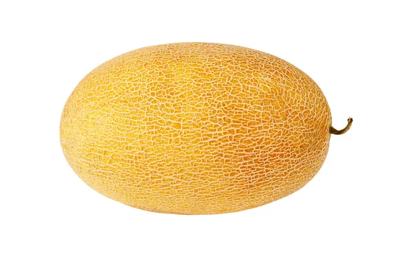Frische Reife Gelbe Süße Melone Auf Weißem Hintergrund — Stockfoto
