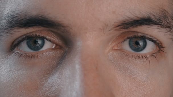 Close-up of a Males Eyes — Stock Video