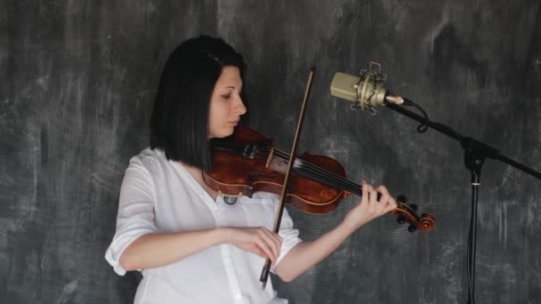 Violinista tocando el violín — Vídeo de stock