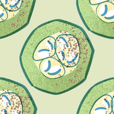 Kabak dikişsiz desen. Organik atık teması. İllüstrasyon ev gıda işleme ve kompost, organik atık, sıfır atık, çevre sorunu