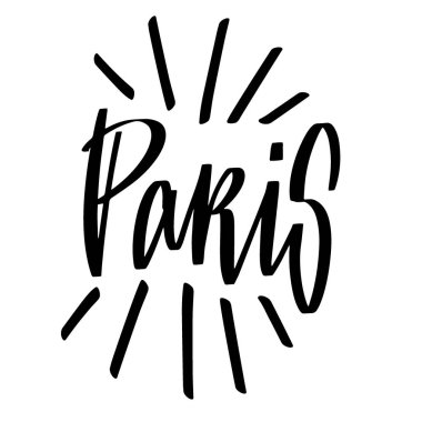 Tasarım için el çizilmiş mektup Paris