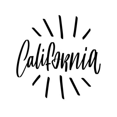 Tasarım için el çizilmiş yazı California
