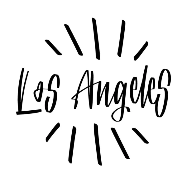 Lettrage dessiné à la main Los Angeles pour votre design — Image vectorielle
