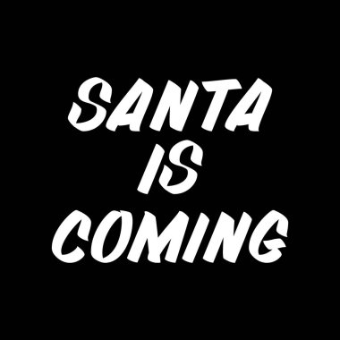 Noel Baba fırça işareti yazısı geliyor. Kutlama kartı tasarımı el