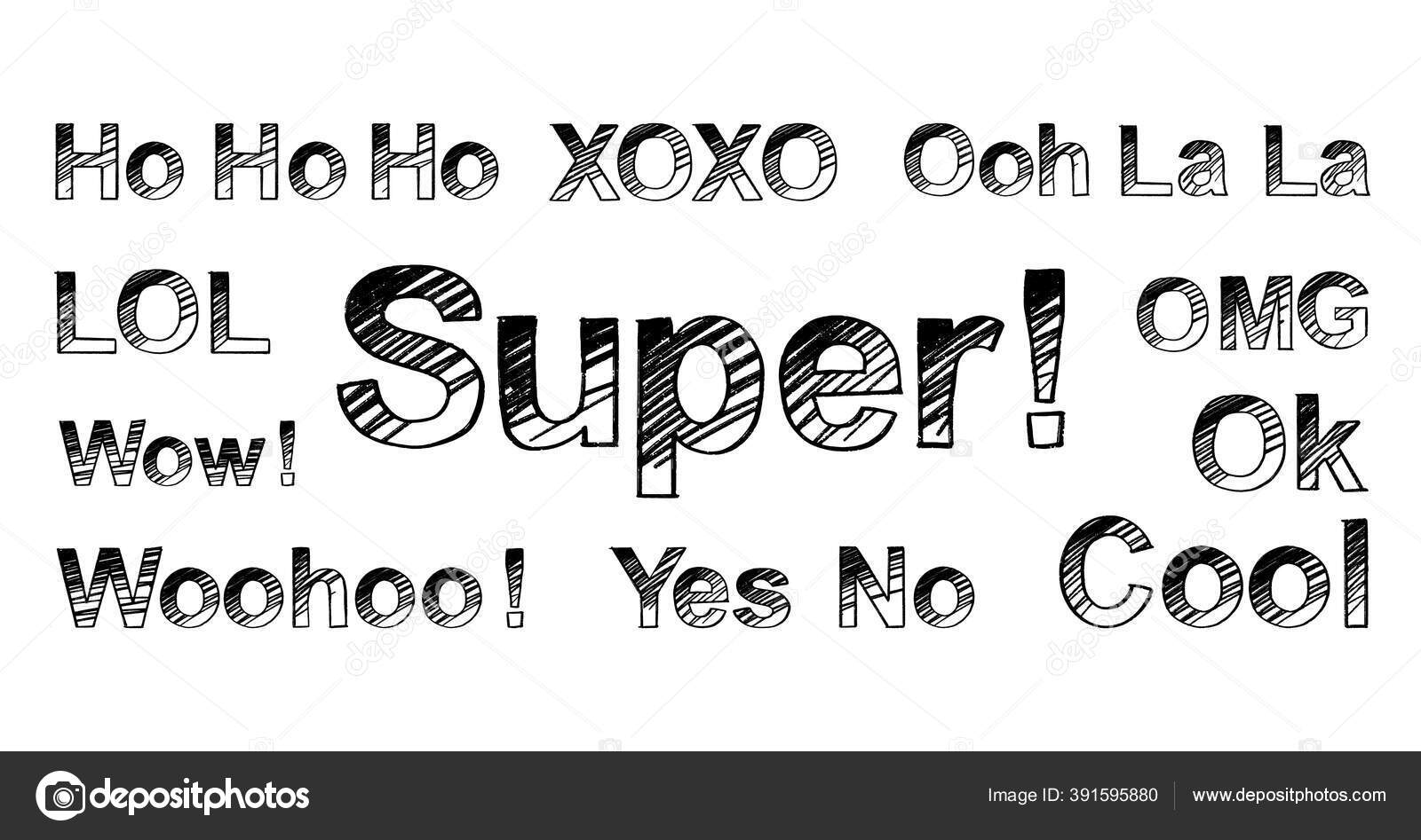 Set Positive Brush Hand Drawn Lettering Hohoho Xoxo Ooh Lala Vector Image By C V Topku Mail Ru Vector Stock Set Positive Brush Hand Drawn Lettering Hohoho Xoxo Ooh Lala Vector Image By C V Topku Mail Ru Vector Stock