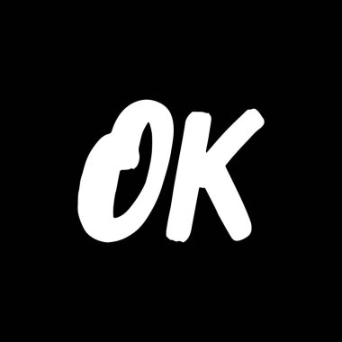 Tamam, fırça darbesi ile siyah arka plan boyanmış. Tebrik kartları, kaplamalar, posterler için harf şablonları tasarla