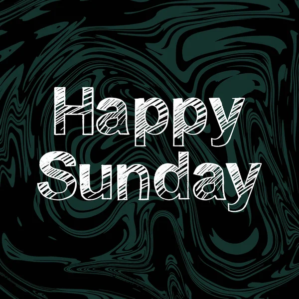 Счастливого Воскресенья Кистью Нарисованной Вручную Черном Фоне Шаблоны Дизайна Поздравительных — стоковый вектор