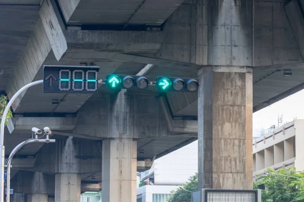 Traffic signal lights are green arrows to drive the car, which installed as separate
