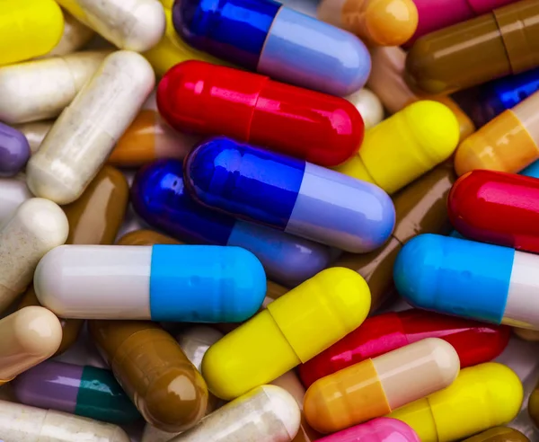 Colorful Pills Medicine Antibiotics Tablets Medicine — Stock Photo, Image