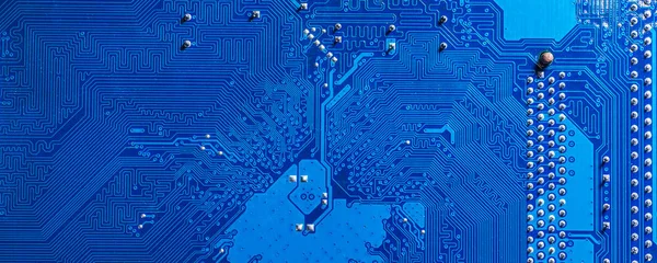 Kék Áramkör Háttér Számítógép Alaplap — Stock Fotó