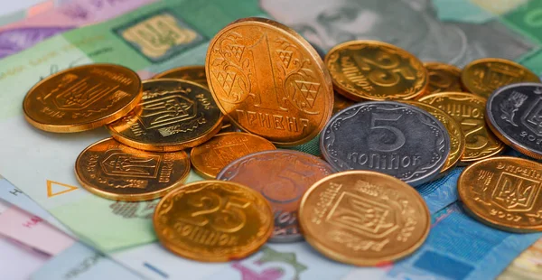 Dinero Ucraniano Moneda Hryvnia — Foto de Stock