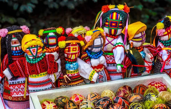 Handmade Textilní Panenka Hadrová Panenka Motanka Etnickém Stylu Tradice Lidových — Stock fotografie