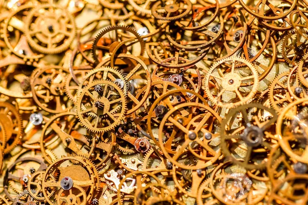 Mekanik saat tamiri konsepti. mekanik parçaları çekim