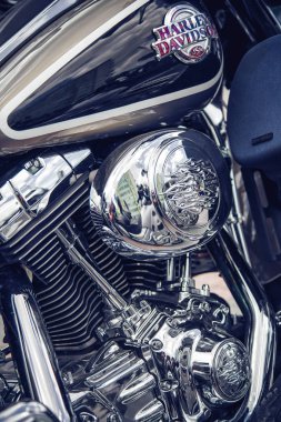 Güzel Harley Davidson bisiklet. Rivne şehri. Ukrayna. 06 Temmuz 20