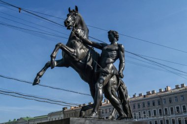 Saint Petersburg, Rusya - 18 Eylül 2018: At terbiyecileri scul