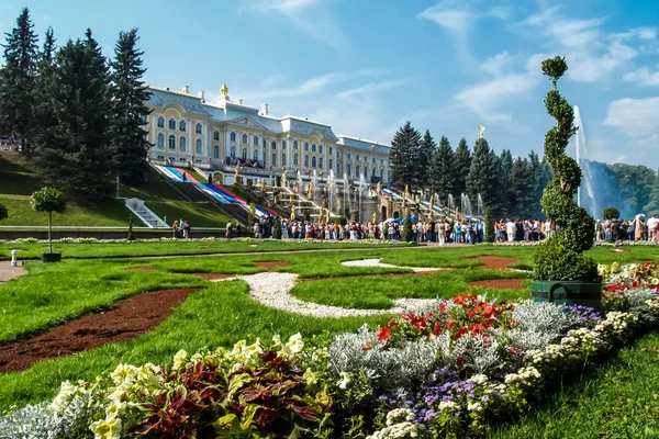 PETERHOF, RUSSIE- 18 septembre 2018, Grande cascade à Pertergof — Photo